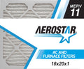 Aerostar 16x20x1 MERV 11 Pleated Air Filter, AC Furnace Air Filter, 6 Pack