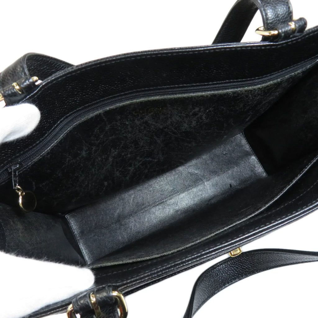 Pre-Owned CHANEL COCO MARK Handbag Caviar Sizekin Ladies (Good)
