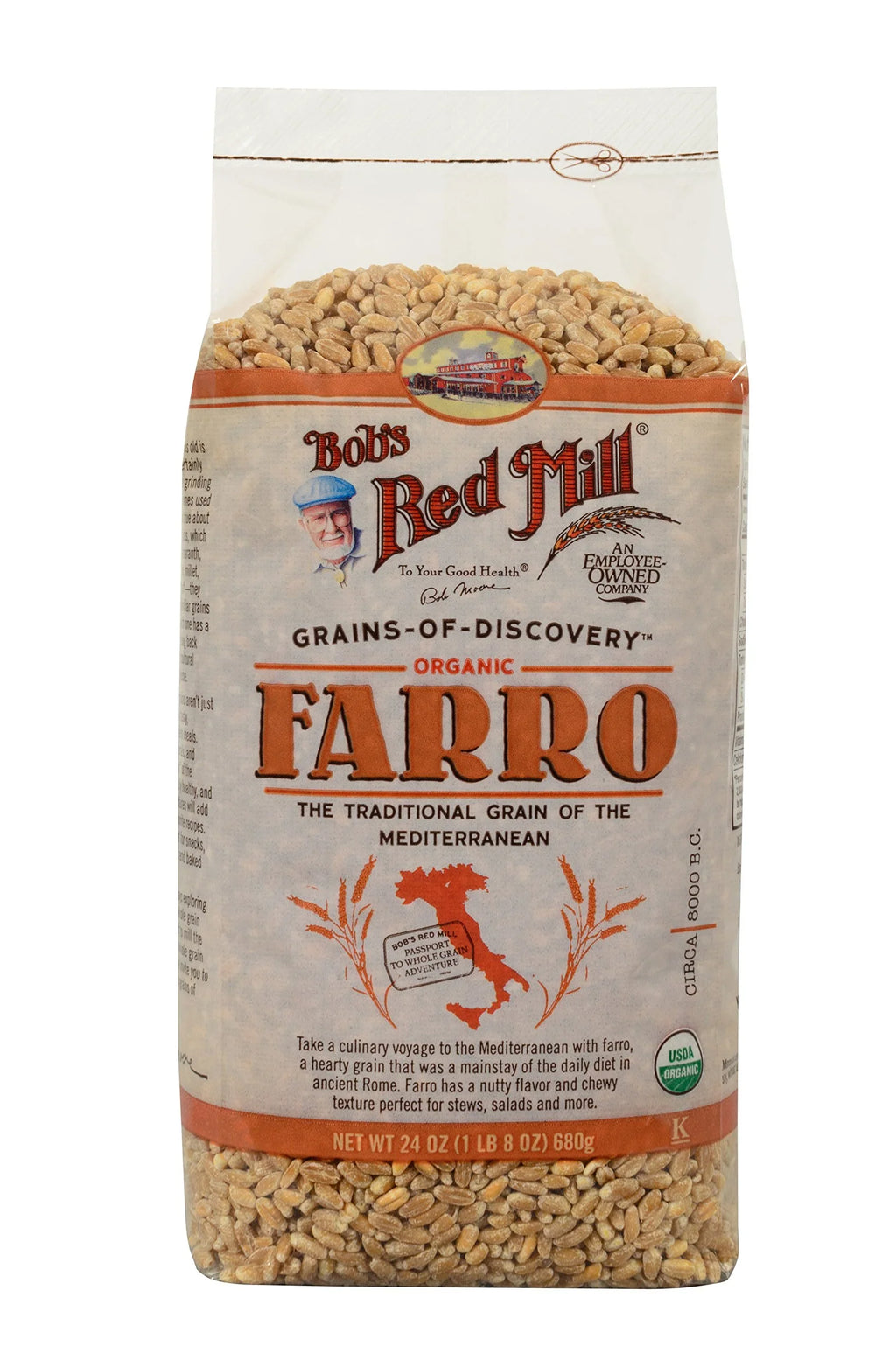 Bob's Red Mill Organic Farro Grain, 24 Ounce (Pack of 4)