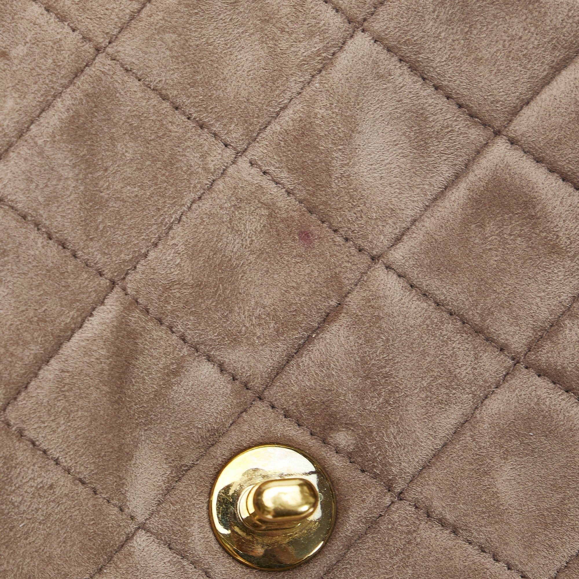 Pre-Owned Authenticated Chanel Classic Mini Sizequare Sizeingle Flap Sizeuede Leather Brown Crossbody Bag Unisex (Good)