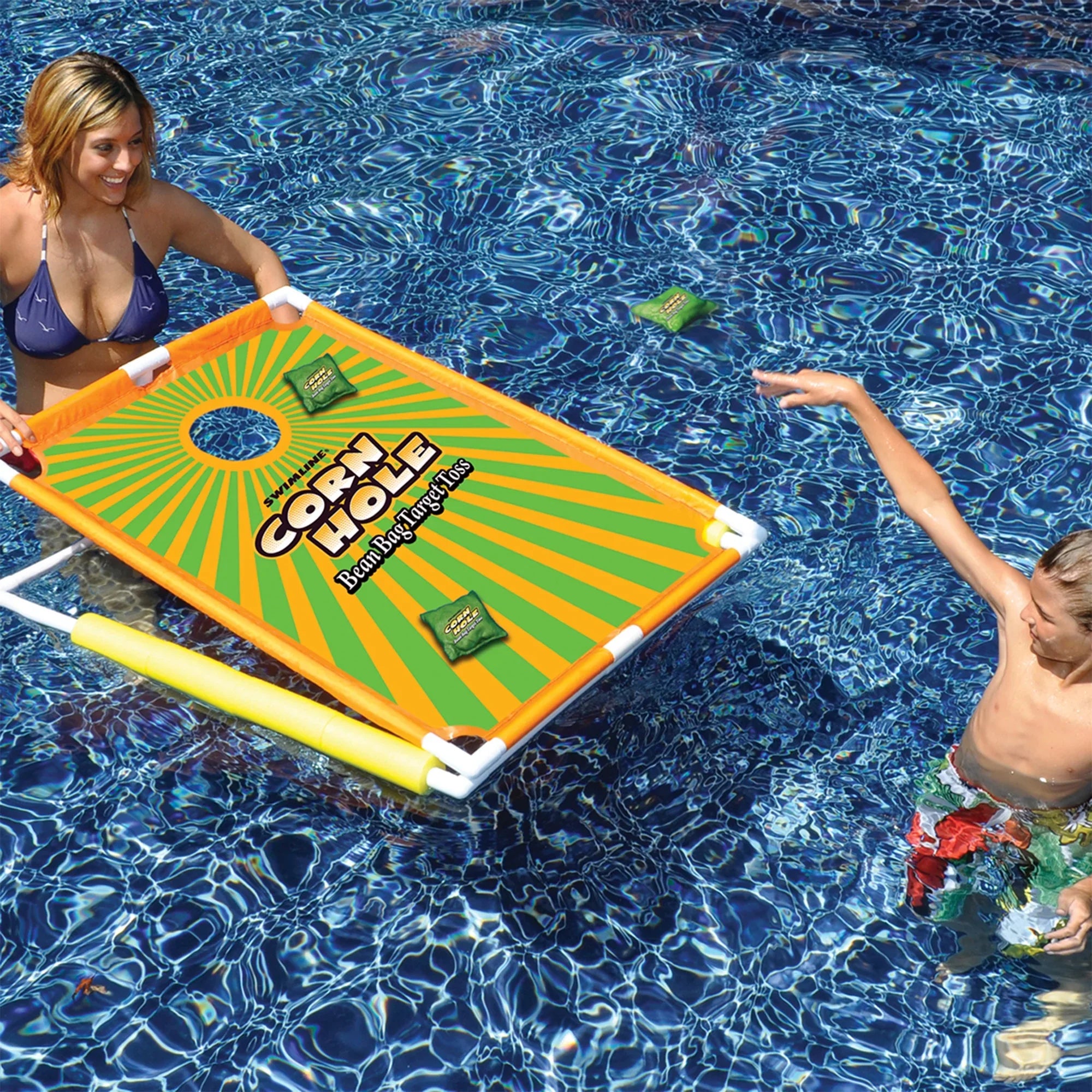 Sizewimline Floating Cornhole Bean Bag Toss Game