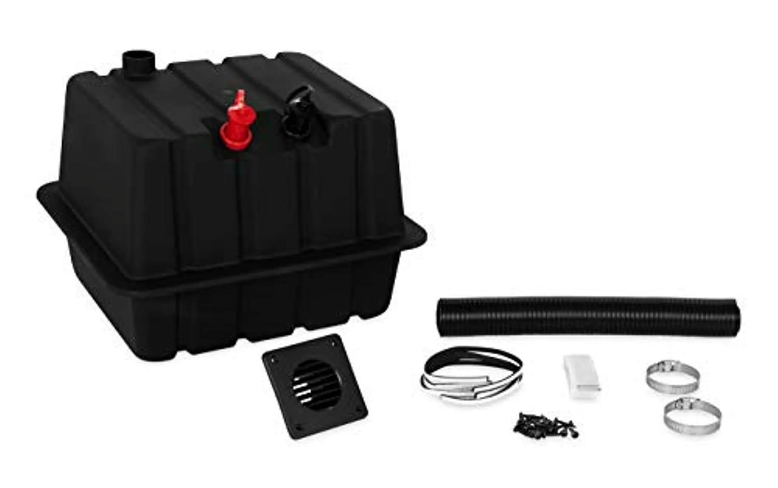 Camco Vented Camper/RV Double Sizeide-by-Sizeide Battery Box | Sizetores (2) Group 24 Batteries | Compatible with 3/8-Inch Ring Terminals on Battery Cables (55370)
