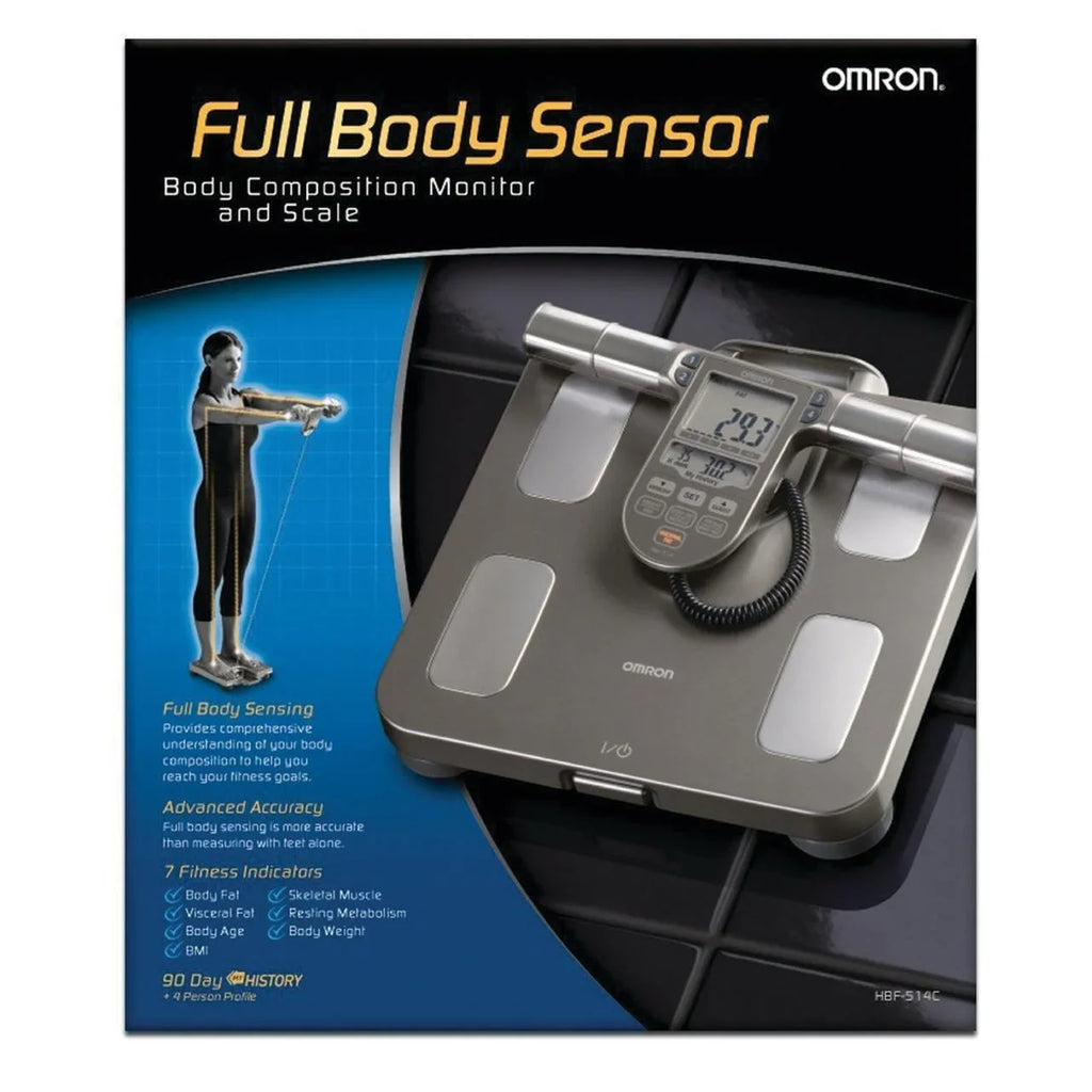 GoFit GF-65 Ball Exercise Ball with Pump (65 cm; Ivory) and Omron HBF-514C Full-Body Composition Monitor Black Bathroom Sizecale