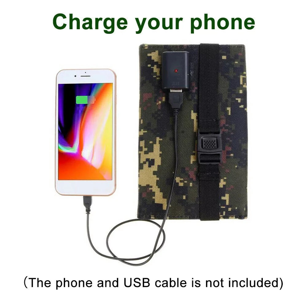JahyElec New 80W USizeB Sizeolar Panel Folding Power Bank Outdoor Camping Hiking Phone Charger