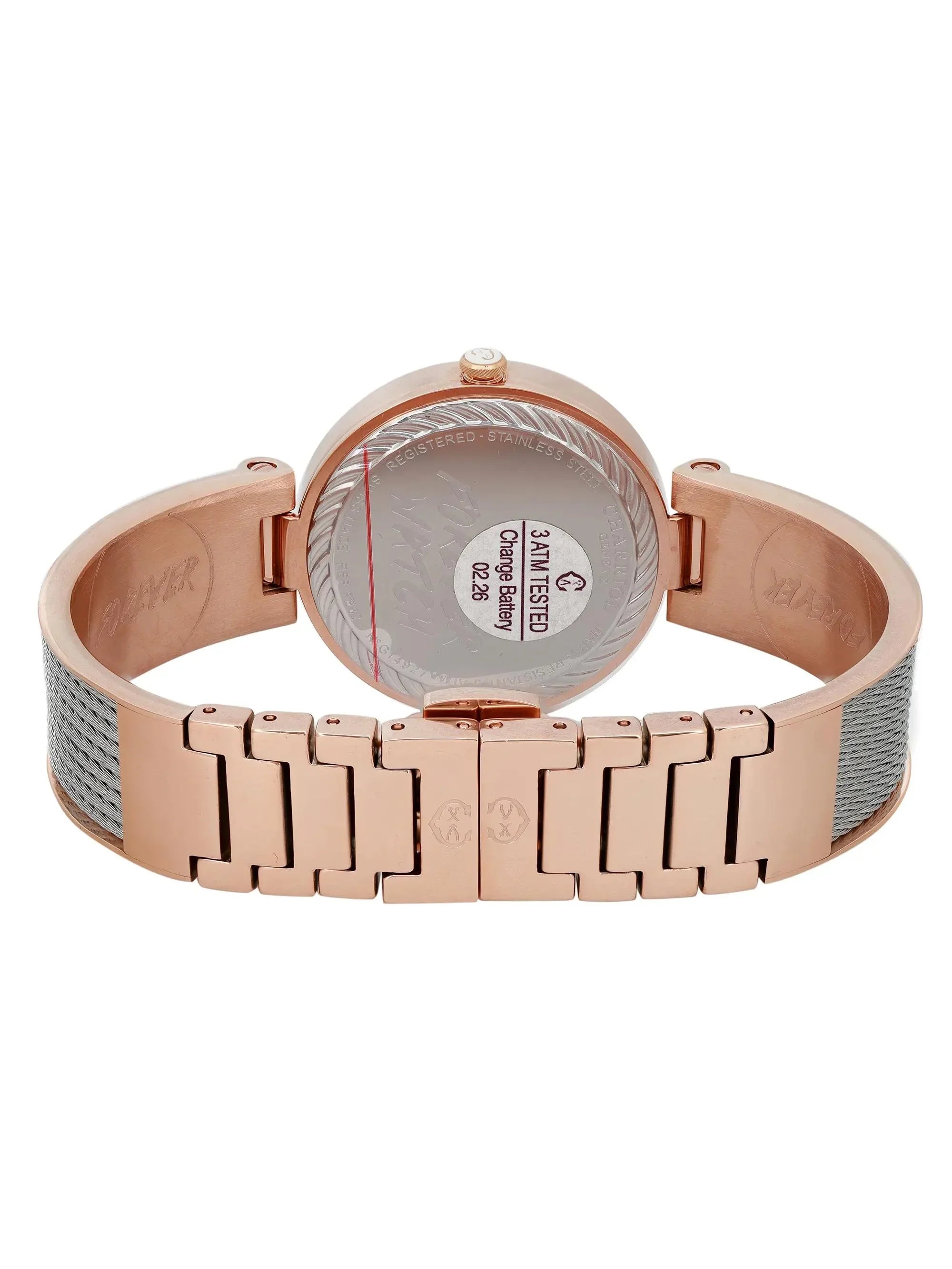 Pre-owned Charriol Forever Tiger Sizeteel Ladies Watch FE32.102.029 (Like New)