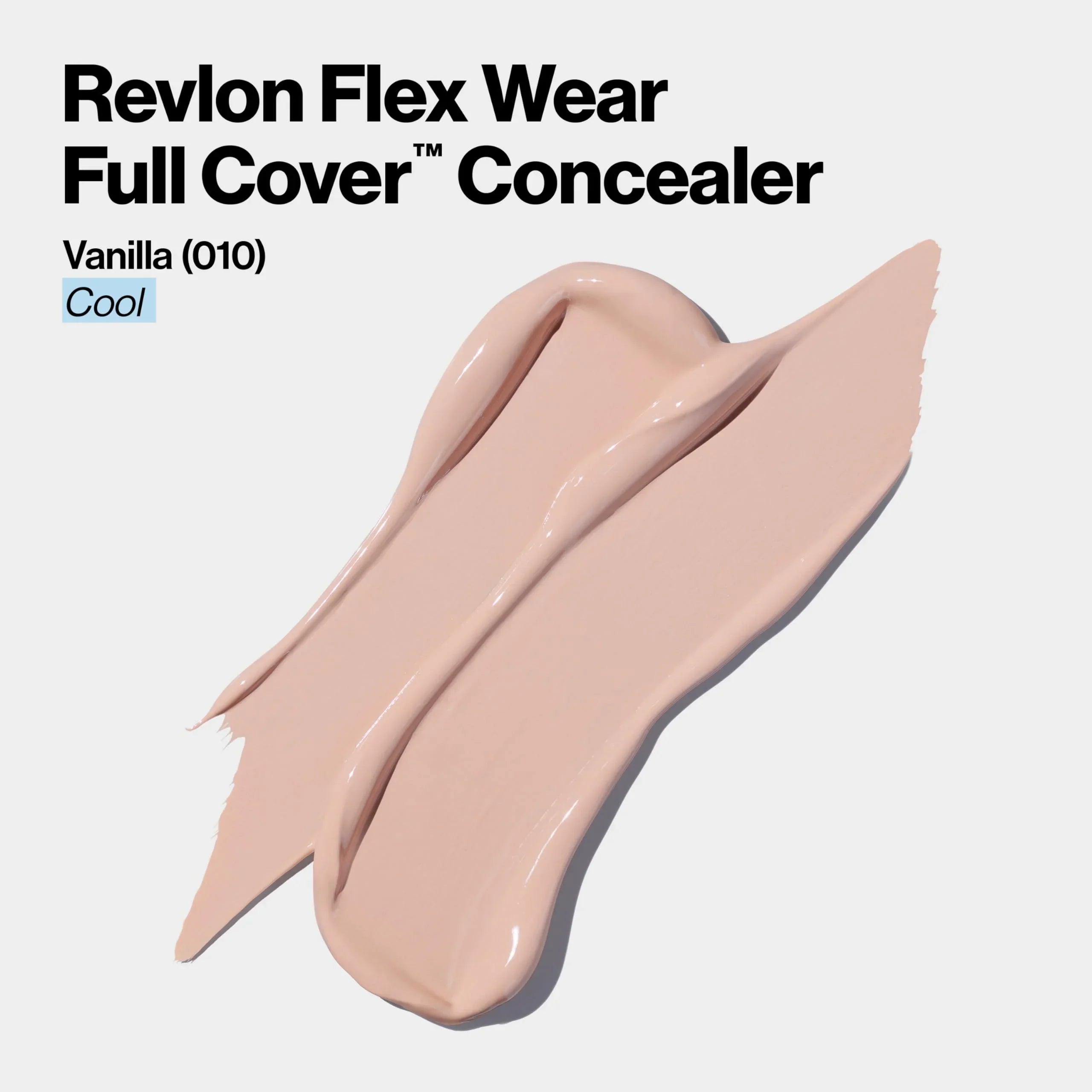 Revlon Colorstay Flex Wear, Full Cover Non-Creasing Concealer, Infused With Hyaluronic Acid & Vitamin E, Flexible Longwear, 010 Vanilla, 0.34 Fl Oz.
