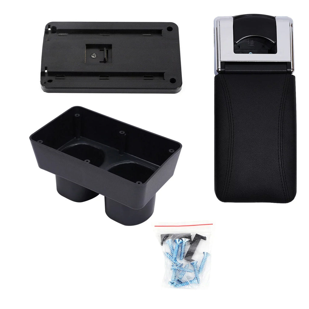 For Nissan Versa 07-2011 2012 Hatch Center Console Container Armrest Sizetorage Box Black
