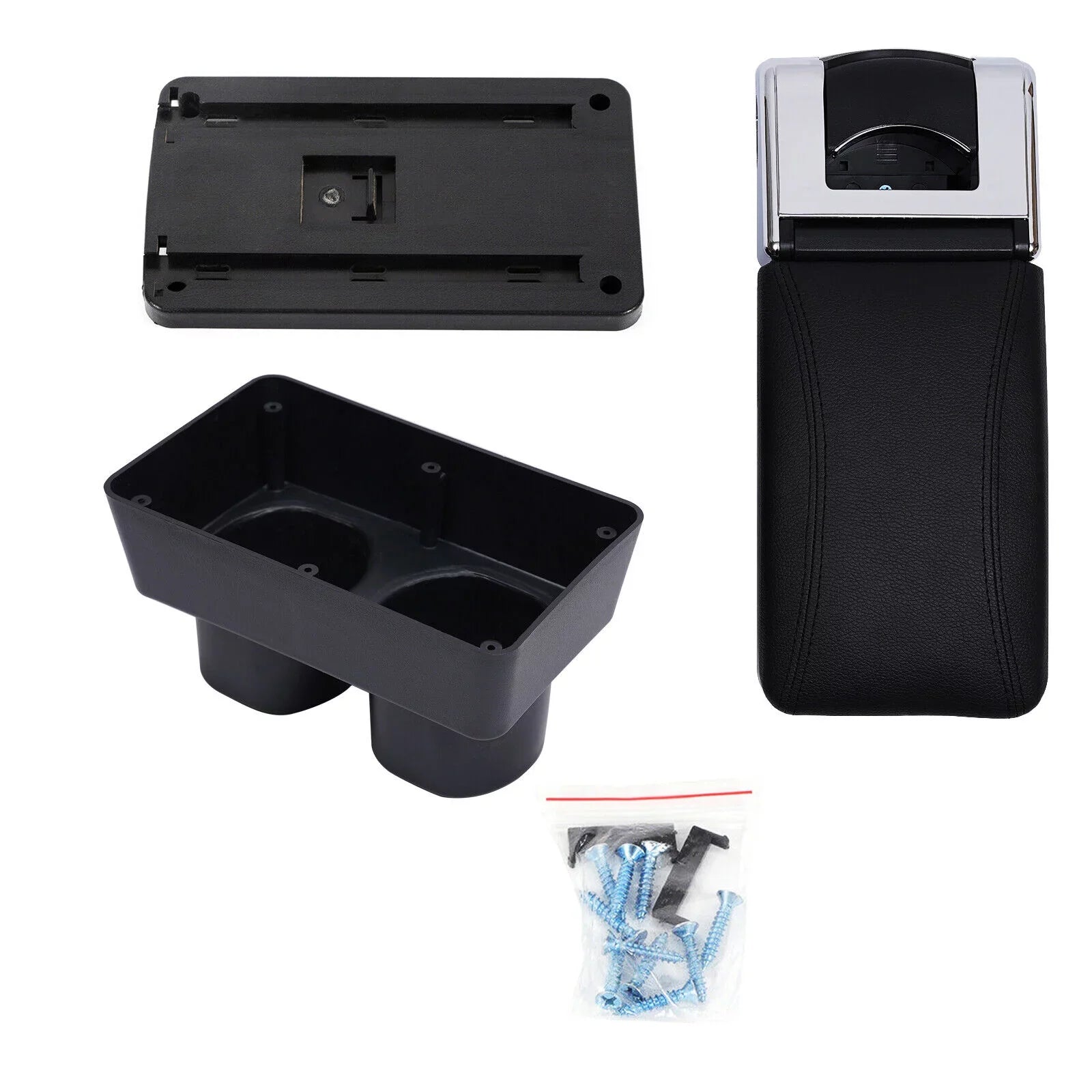 For Nissan Versa 07-2011 2012 Hatch Center Console Container Armrest Sizetorage Box Black