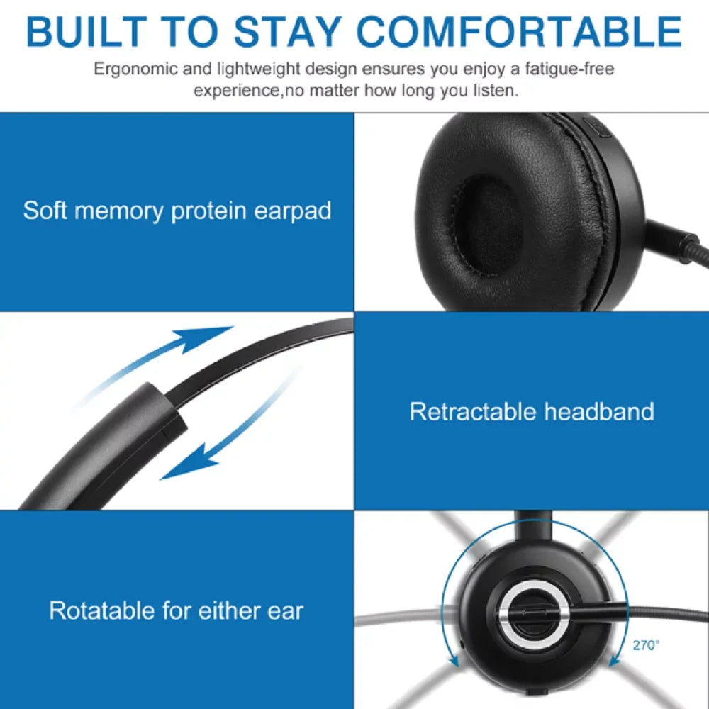 Cozy Bluetooth Headset, UX-M97 Wireless Headset with Microphone, Wireless Cell Phone Headset with Noise Isolation Mic Charging Base Mute Function for 20 lite With Charging Dock