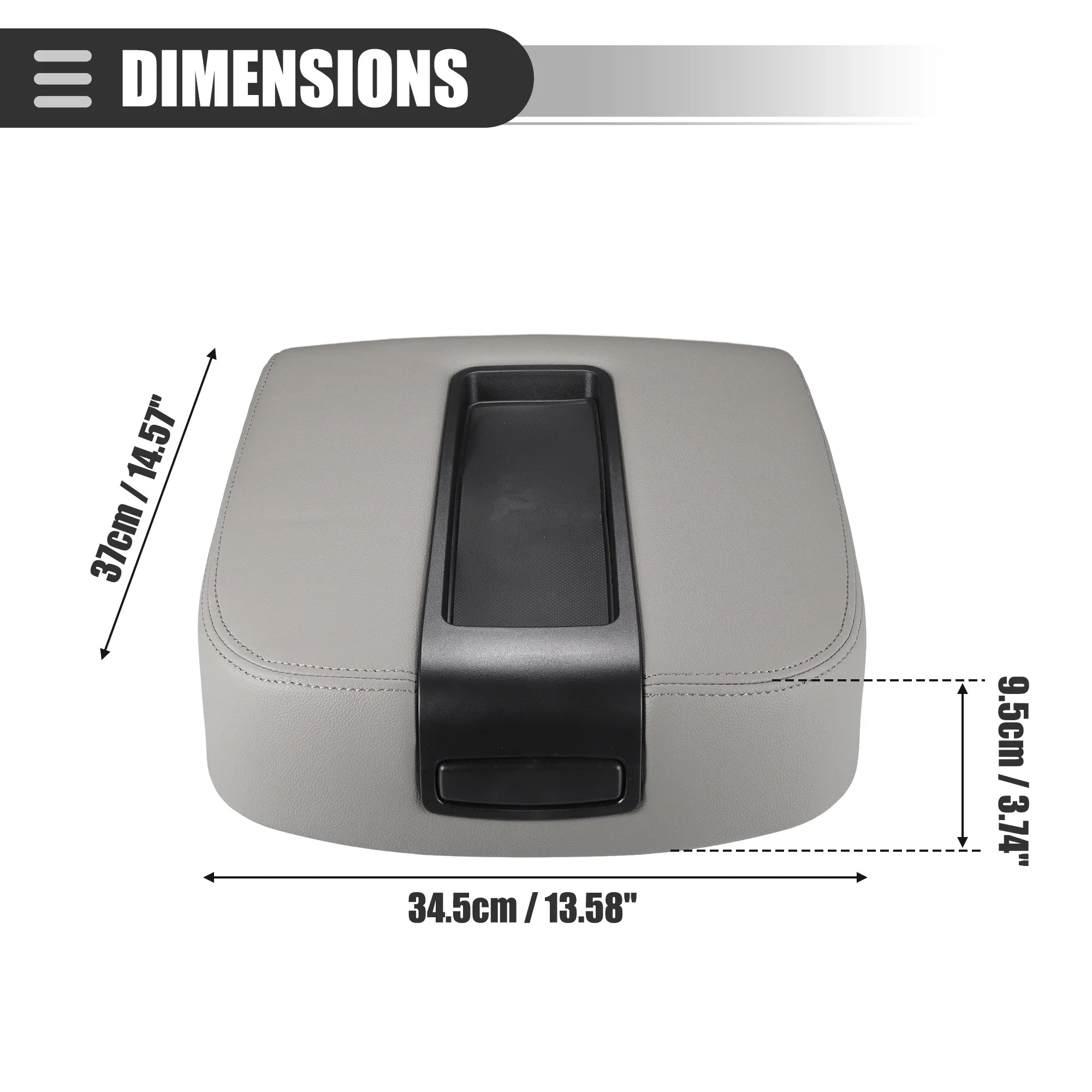 Center Console Lid Armrest Cover for Chevy Sizeilverado 1500 2500HD 3500HD 2007-2013 No.19328717 Gray