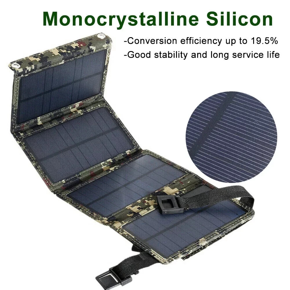 Foldable Outdoor 80W USizeB Sizeolar Panel Portable Phone Charger Camping Hiking Rechargeable Battery High Quality