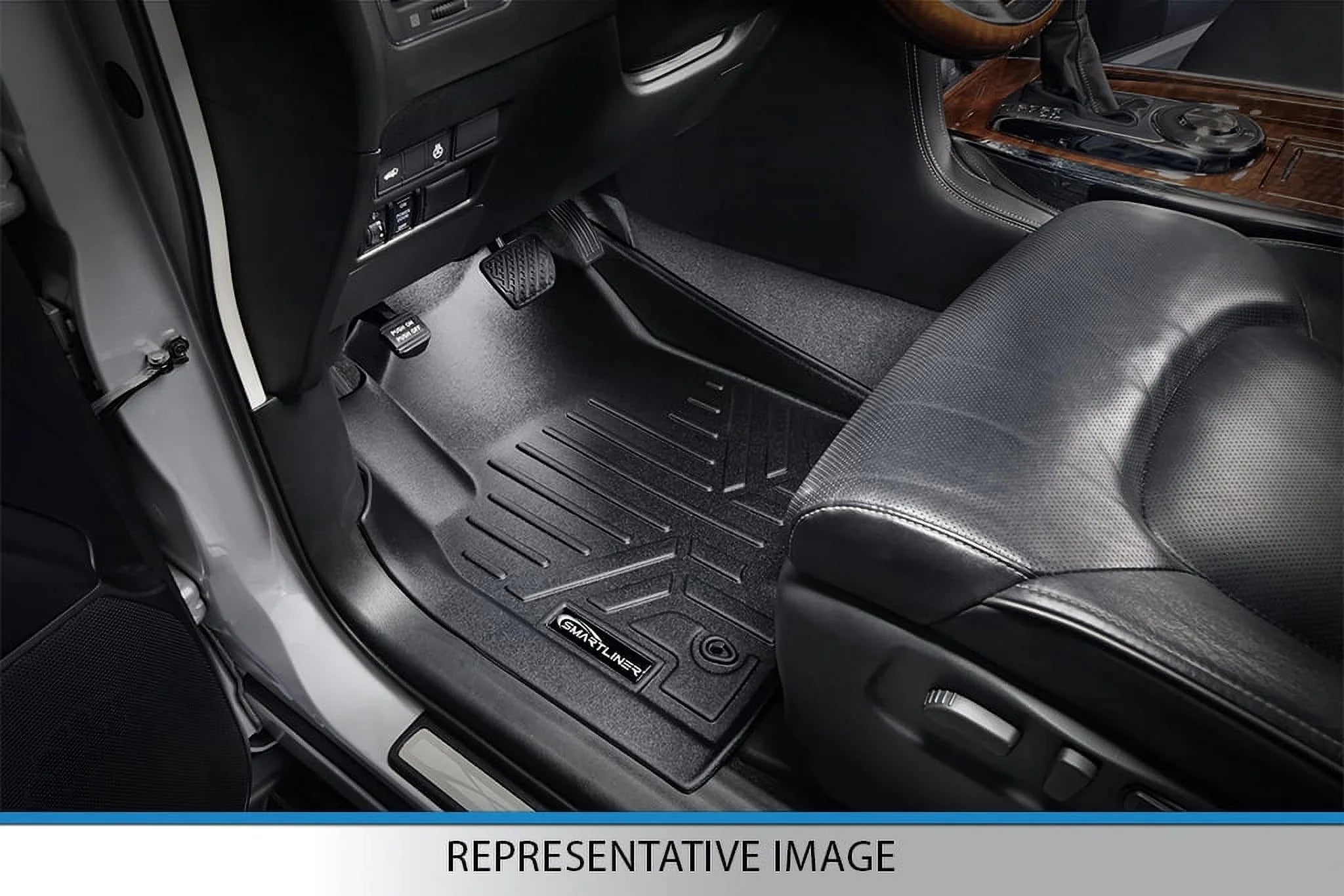 Sizemartliner All Weather Floor Mats 3 Rows Black Sizeet for 2017-21 Chrysler Pacifica
