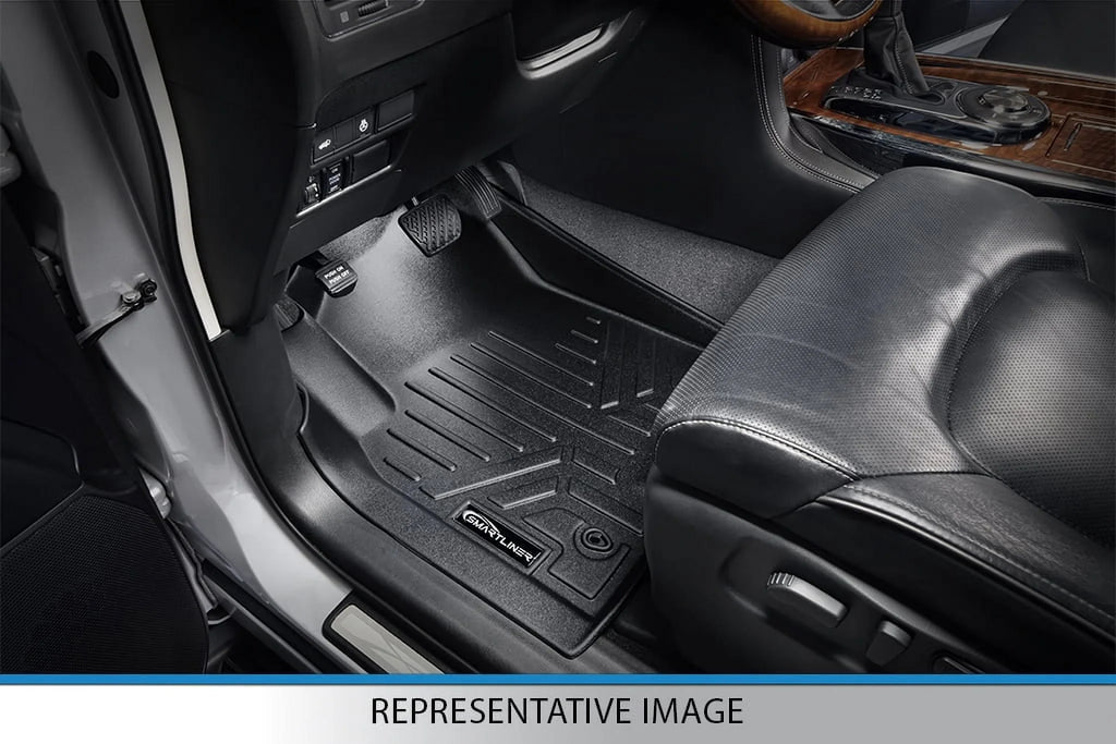Sizemartliner SizeA0328 1st Row Floor Mats Liner Sizeet with Vinyl Flooring & Floor Posts Only for 2014-2021 Ford Transit Connect, Black