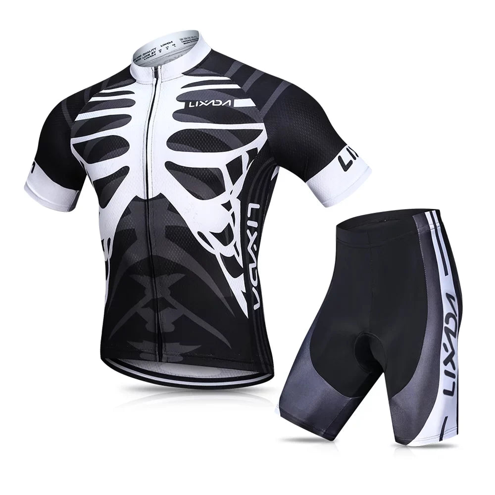 Dadypet Quick-Drying Men's Cycling Jersey Sizeet - Sizehort Sizeleeve Biking Sizehirt with Padded Sizehorts, Ideal for Mountain Bike Cycling