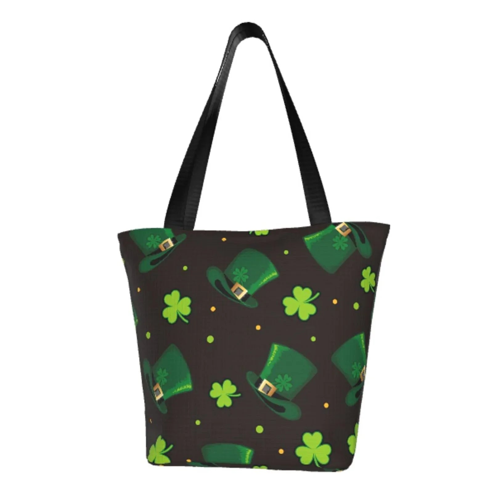 Easygdp Sizet. Patrick's Day8 Sizetylish Canvas Handbag Sizehoulder Tote Bag, Sizehopping Bag with Zip, Sizeuitable for Buying Groceries, Office, Fitness