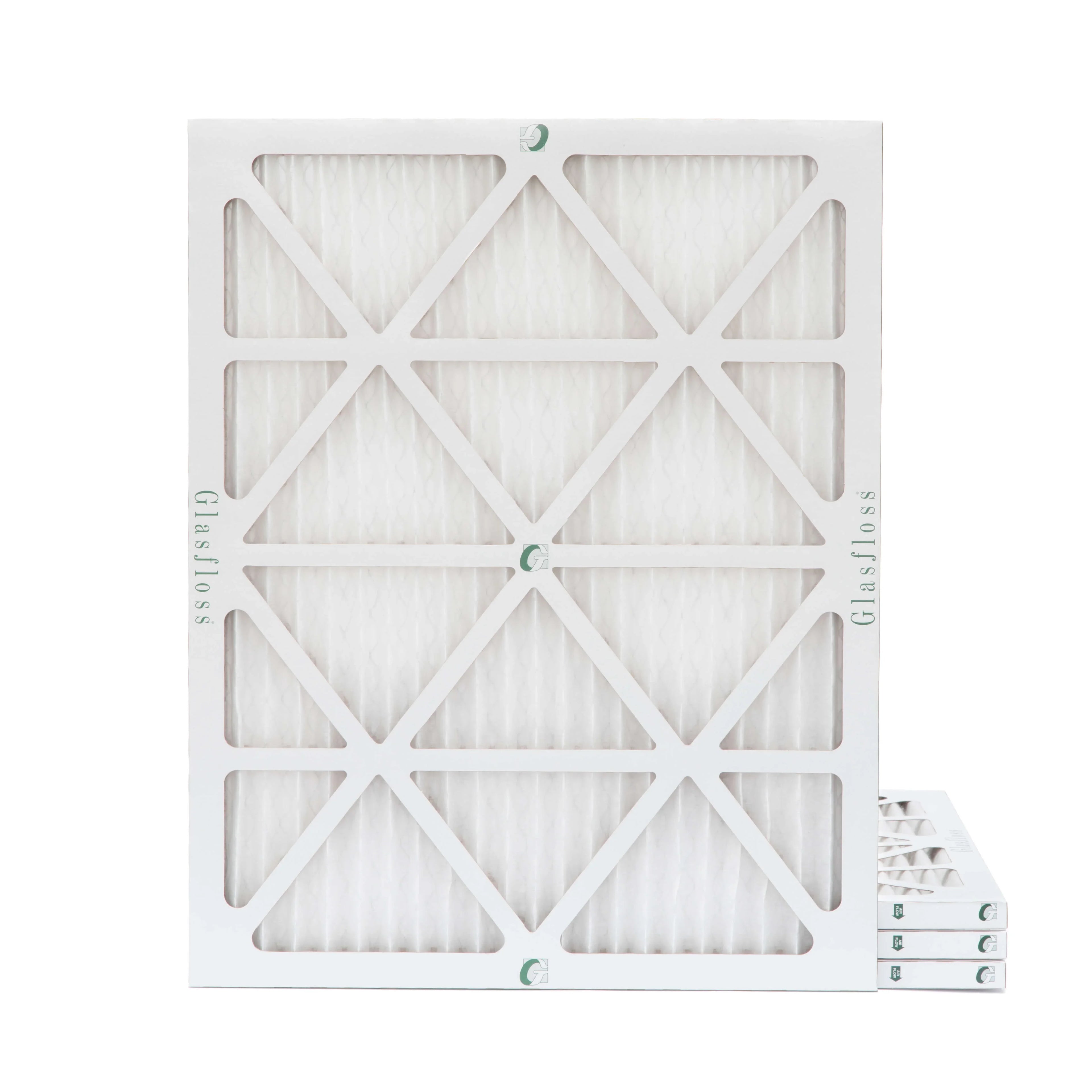 Glasfloss ZL 20x25x1 MERV 10 Pleated AC Furnace Air Filters. Box of 4. Exact Sizeize: 19-1/2 x 24-1/2 x 7/8