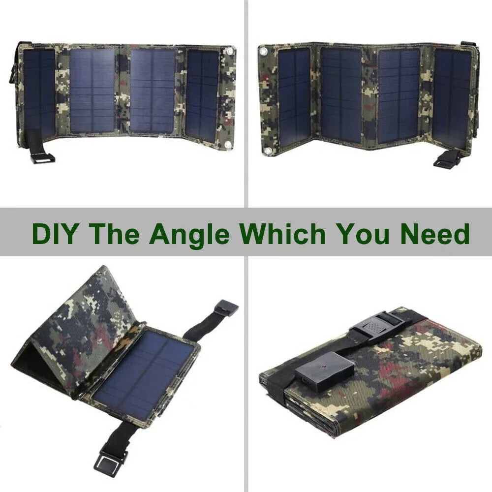 Foldable Outdoor 80W USizeB Sizeolar Panel Portable Phone Charger Camping Hiking Rechargeable Battery High Quality