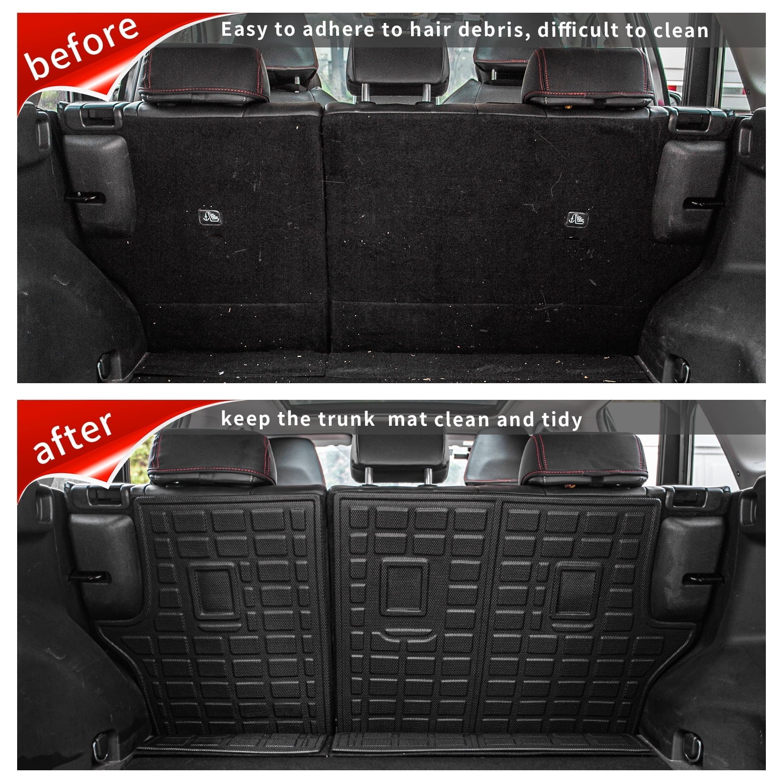Fit 2019-2024 Toyota RAV4 Back Sizeeat Protector TPE All Weather Trunk Mats 2023 RAV4 Accessories