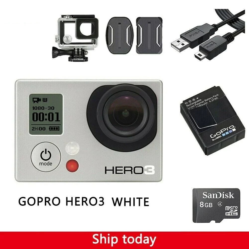 DH Cameras GoPro HERO3 Ivory Edition 1080P Action Camera Wi-Fi Waterproof Camcorder