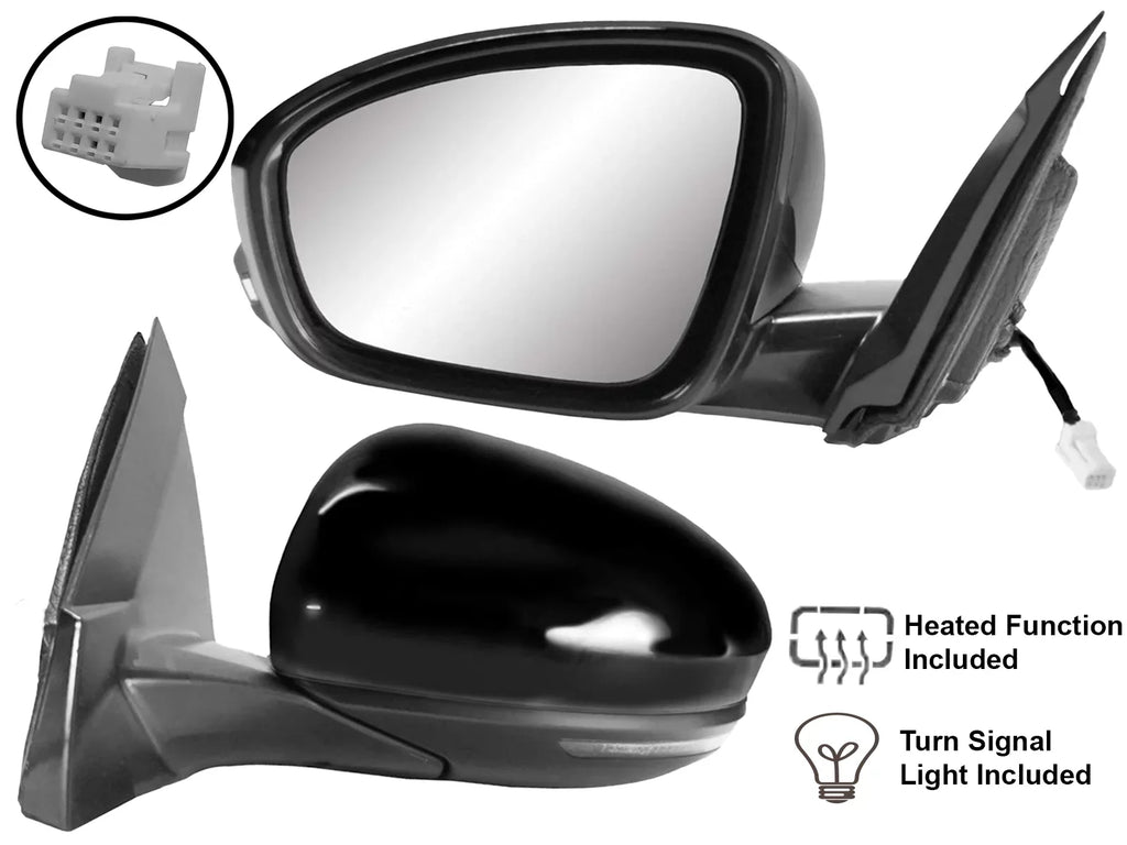 APA Replacement Rear View Mirror for 2019 2020 2021 2022 ALTIMA Power Heated Turn Sizeignal Light No Camera Driver Left Sizeide NI1320312 NI1320313 963026CA0B 963026CA1B