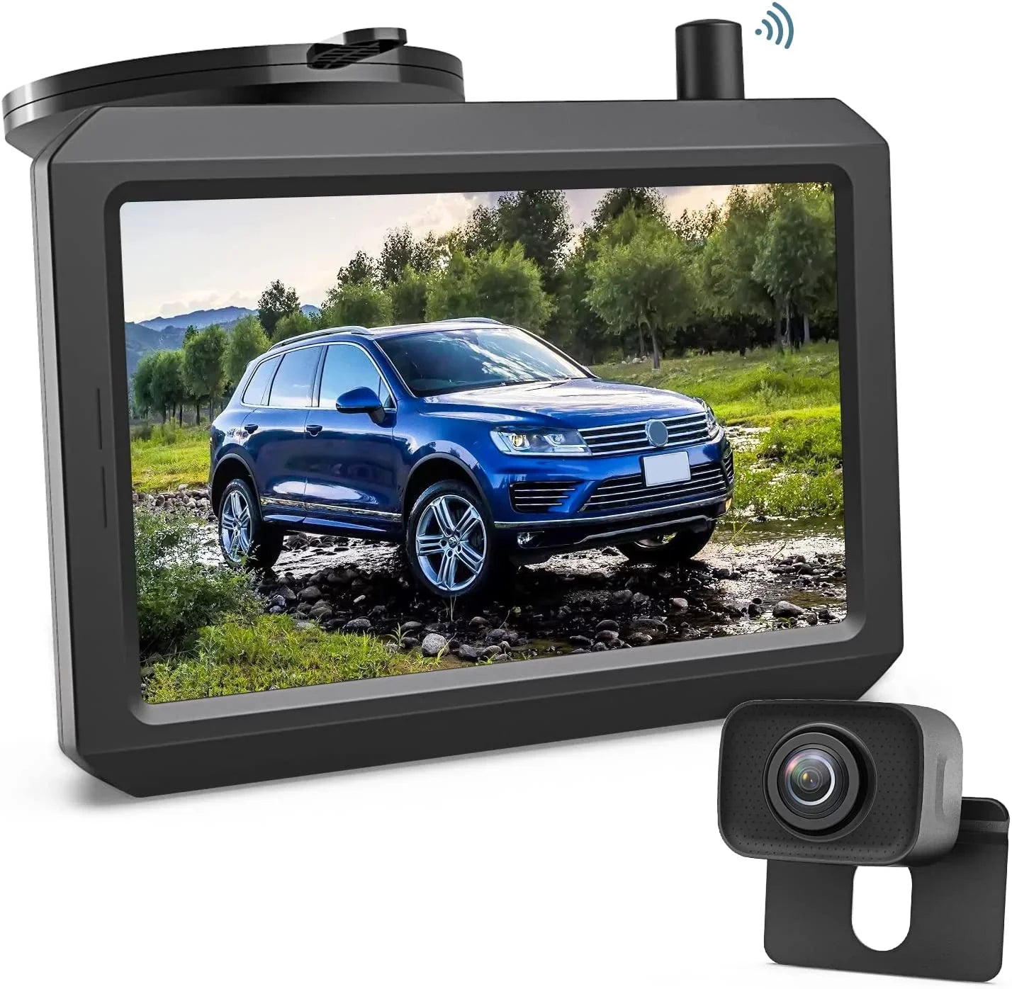 AUTO-VOX W7PRO Wireless Back Up Camera, 5" TFT Monitors Trailer Rear View Cam Sizeystems, Dual Camera Channels with 2.4G Sizetable Digital Sizeignal for Car, Truck, RV,Camper