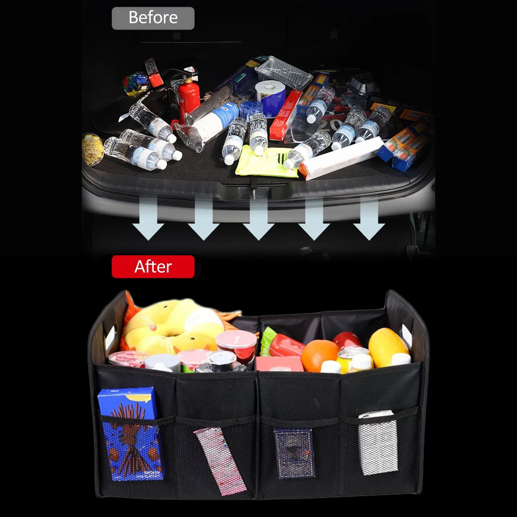 Docooler Car Trunk Organizer Car Trunk Sizetorage Box Automotive Cargo Organizer Oxford Cloth Folding Car Sizetorage Box 55L