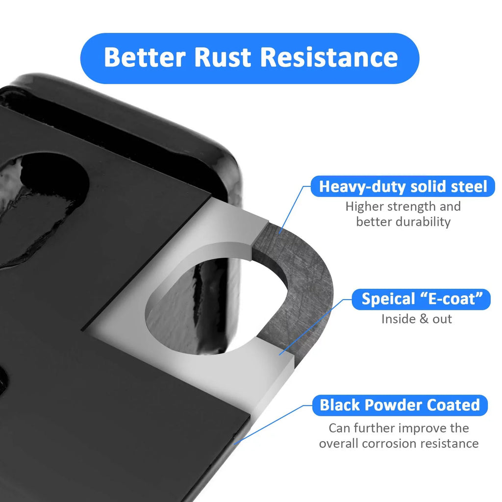 WEISizeEN - 2" Heavy Duty Rear Receiver Hitch for 2018-2022 Jeep Wrangler JL/JLU