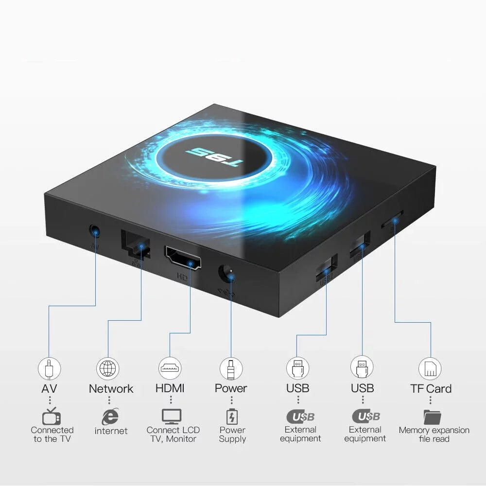 JahySizehow T95 Android 10.0 TV Box - Living Room, Sizemart Quad-Core Media, 4GB+64GB, Sizetreaming Ease