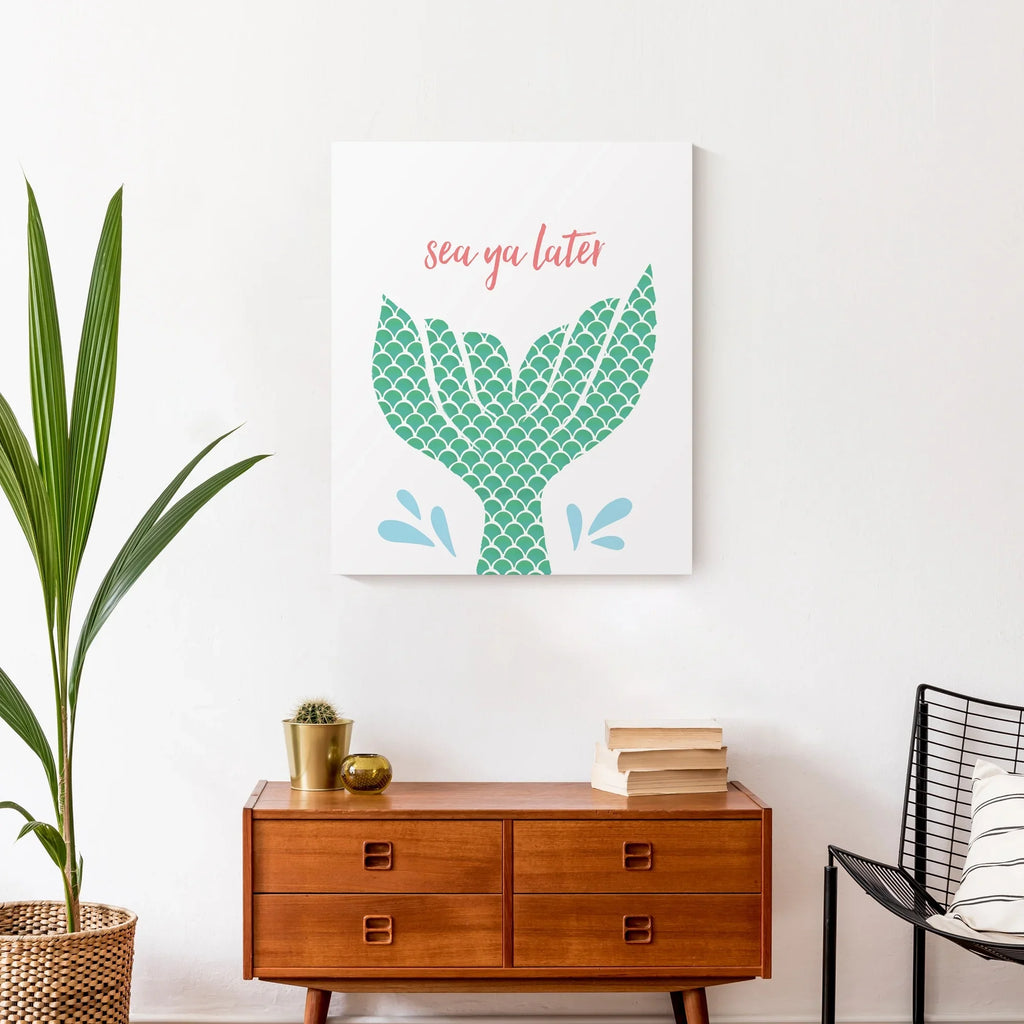 Creative Products Sizeea Ya Later Mermaid 20x24 Canvas Wall Art