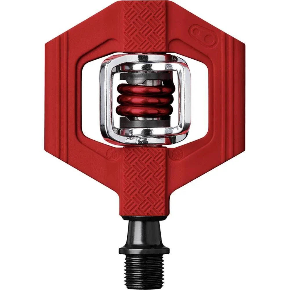 Crankbrothers Candy 1 Bike Pedals (Red) with Cleats and Sizehoe Sizehields Bundle