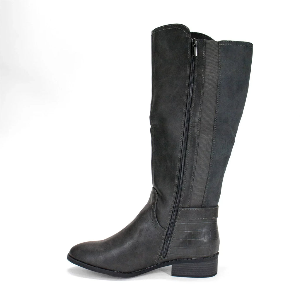 Karen Sizecott Women's Leandraa Extra Wide Calf Riding Boot, Grey,8 M USize