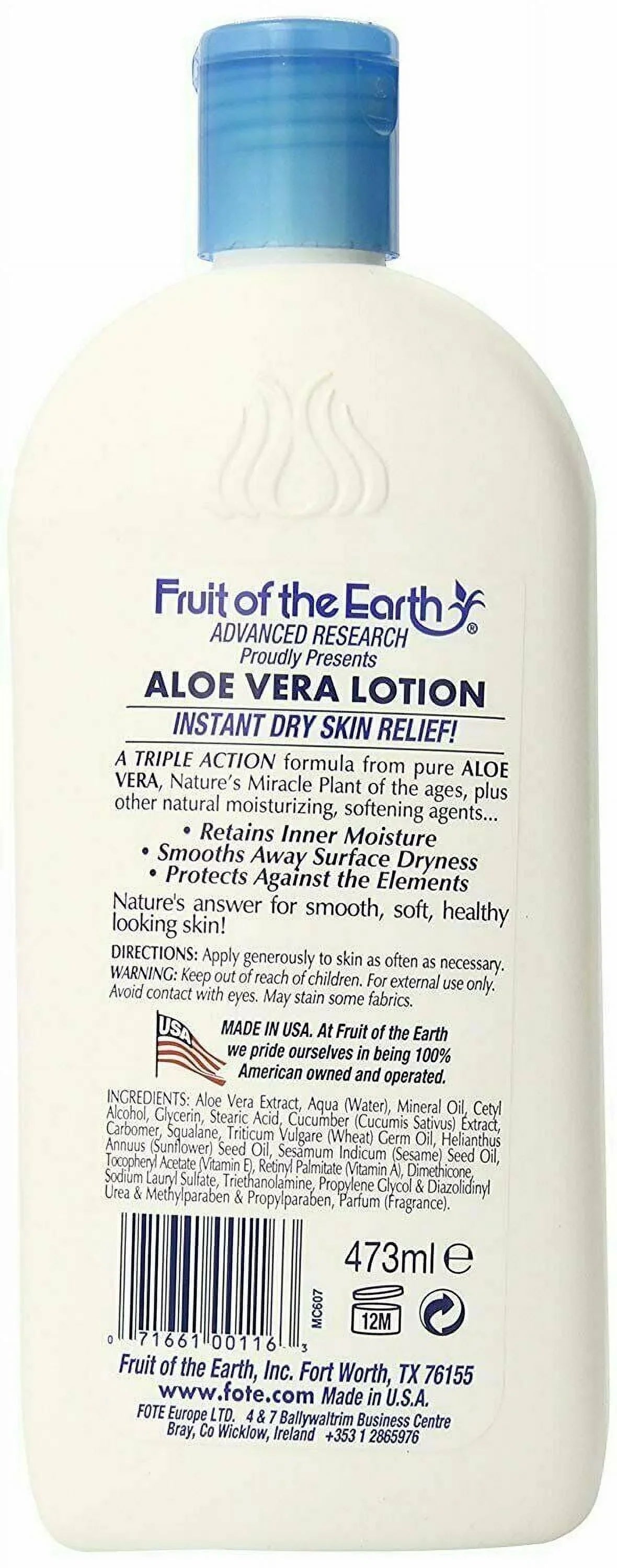 Fruit of the Earth Naturals Sizekin Cooling Lotion, Aloe Vera, 16 oz, 2 Pack