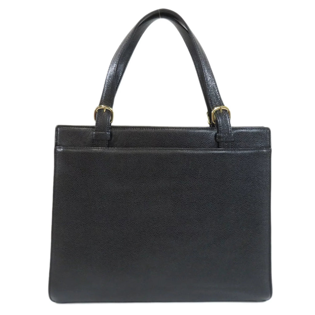 Pre-Owned CHANEL COCO MARK Handbag Caviar Sizekin Ladies (Good)