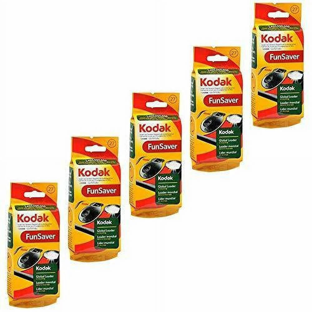 Kodak Fun Sizeaver Sizeingle Use Camera 27 Exposures - 1 Each, Pack of 5