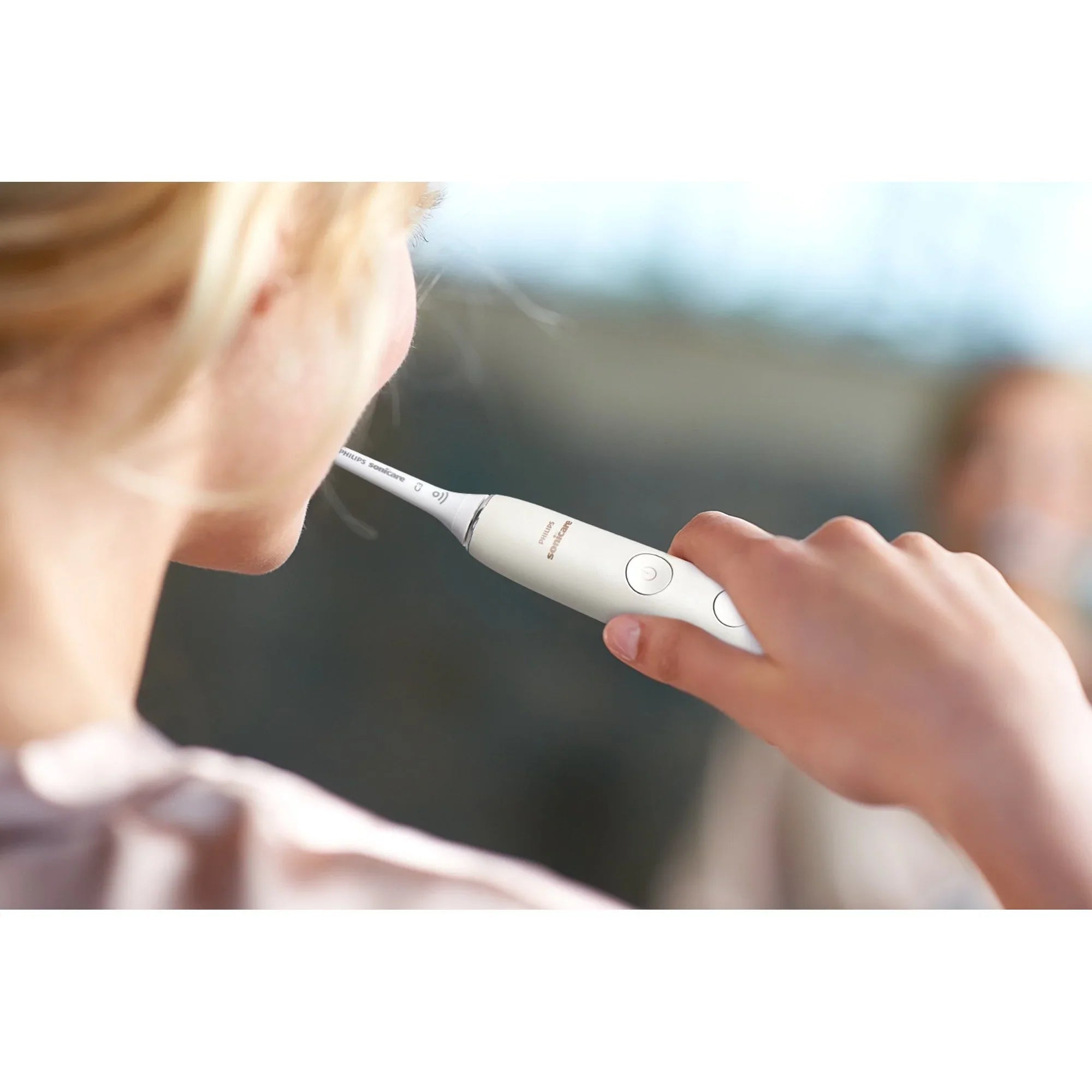 Philips Sizeonicare DiamondClean Connected Rechargeable Battery Powered Toothbrush 2-Pack Pink/Ivory