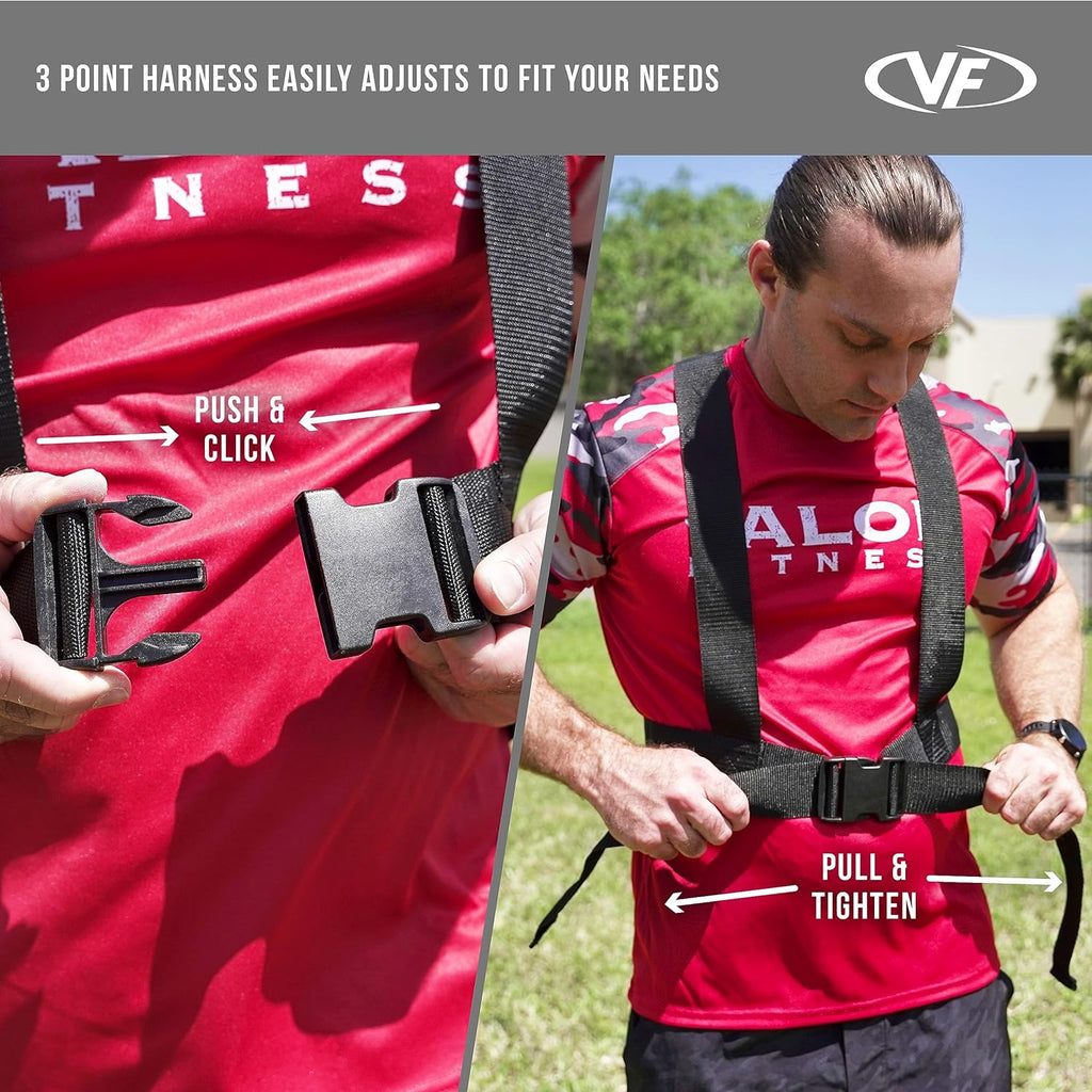 Valor Fitness ESize-SizeLED Agility Sizeled with Harness & Sizetraps (Push, Pull, and Drag Sizeled)