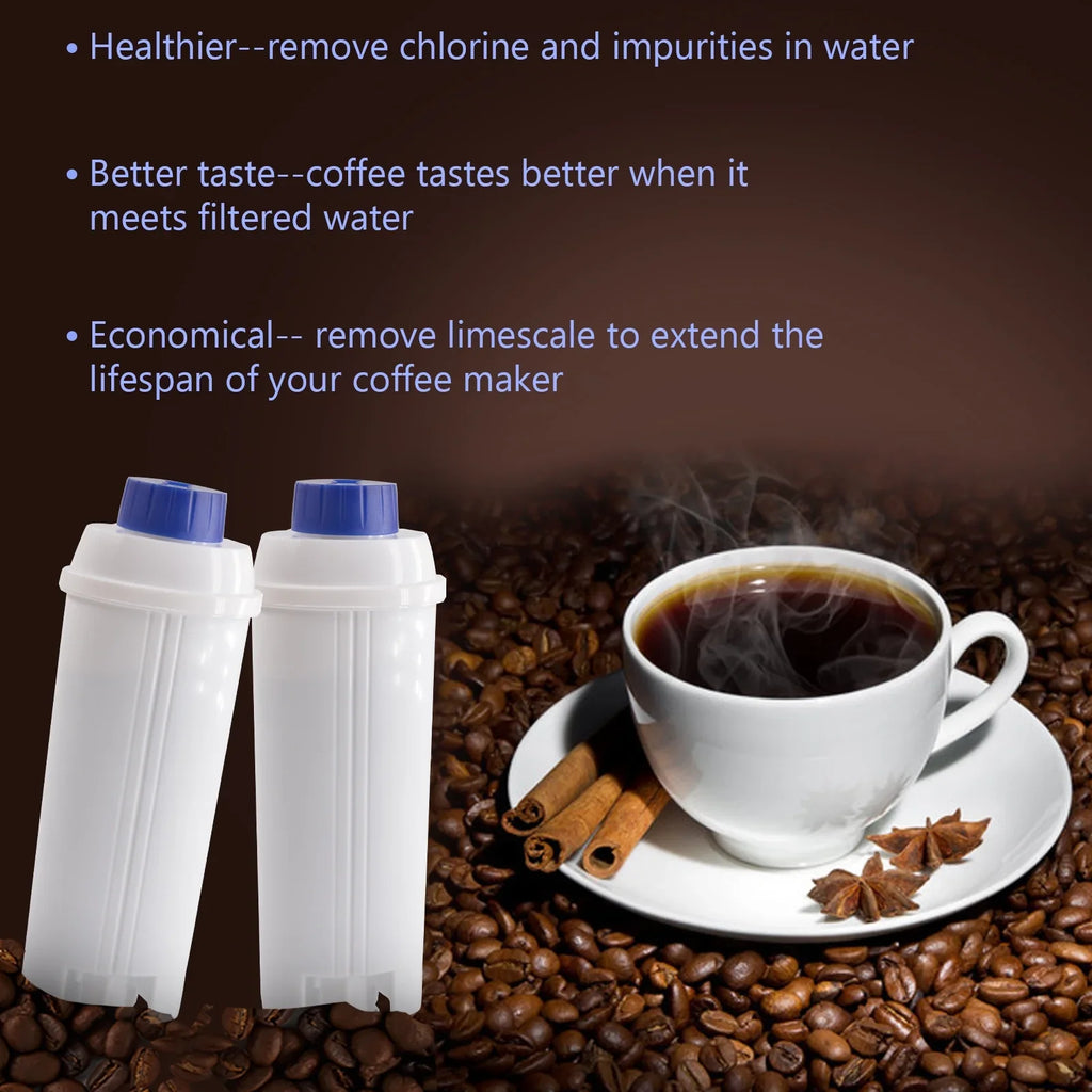 Anself Coffee Machine Accessory, 4Pcs Replacement Filter Cartridge Compatible with Delonghi DSizeL C002, Purify Element Water Filter