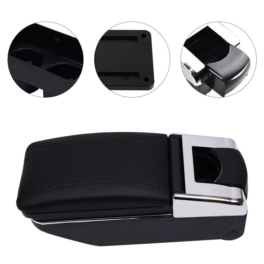 For Nissan Versa 07-2011 2012 Hatch Center Console Container Armrest Sizetorage Box Black