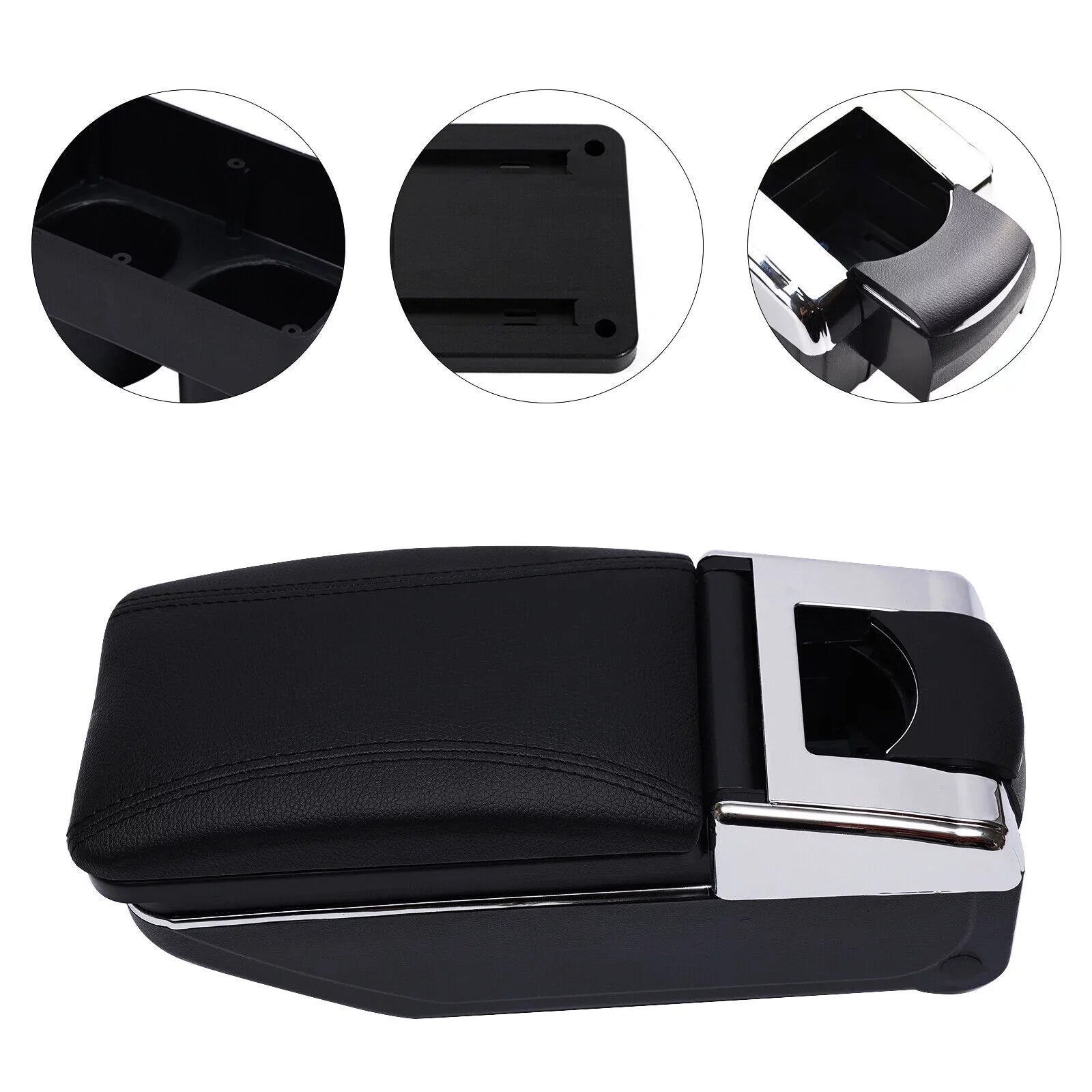 For Nissan Versa 07-2011 2012 Hatch Center Console Container Armrest Sizetorage Box Black