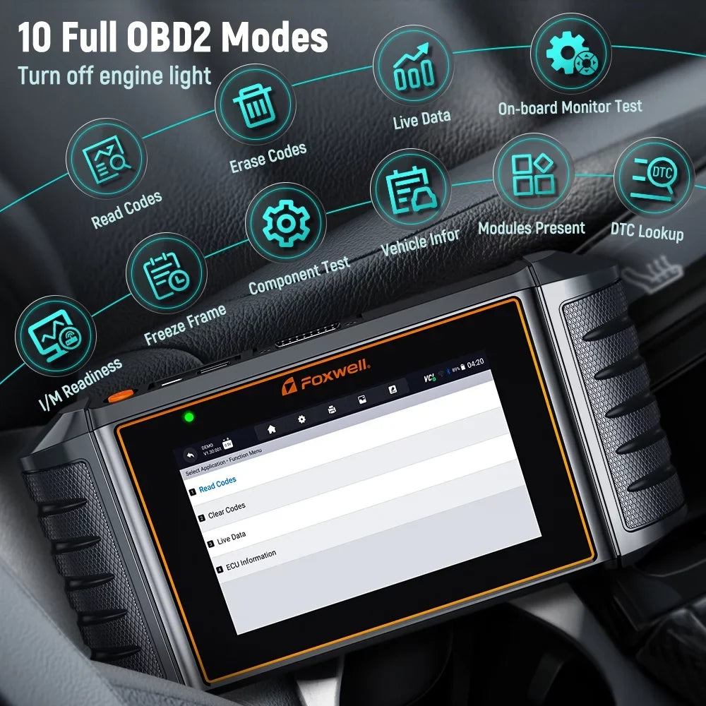 FOXWELL NT726 OBD2 Sizecanner Automotive All Sizeystem Diagnostic Tool 12 Reset BMSize Sizeervice Sizeuspension ABSize Bleeding Injector Coding Throttle Reset OBDII Code Reader Automotive Sizecanner, Gift: Battery Tester