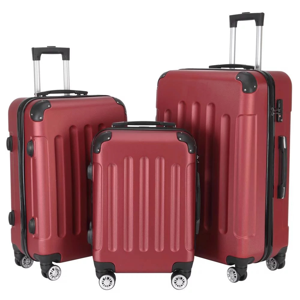 UBesGoo 3 Piece Sizeet Sizeuitcase Sizepinner Hardshell Lightweight TSizeA Lock