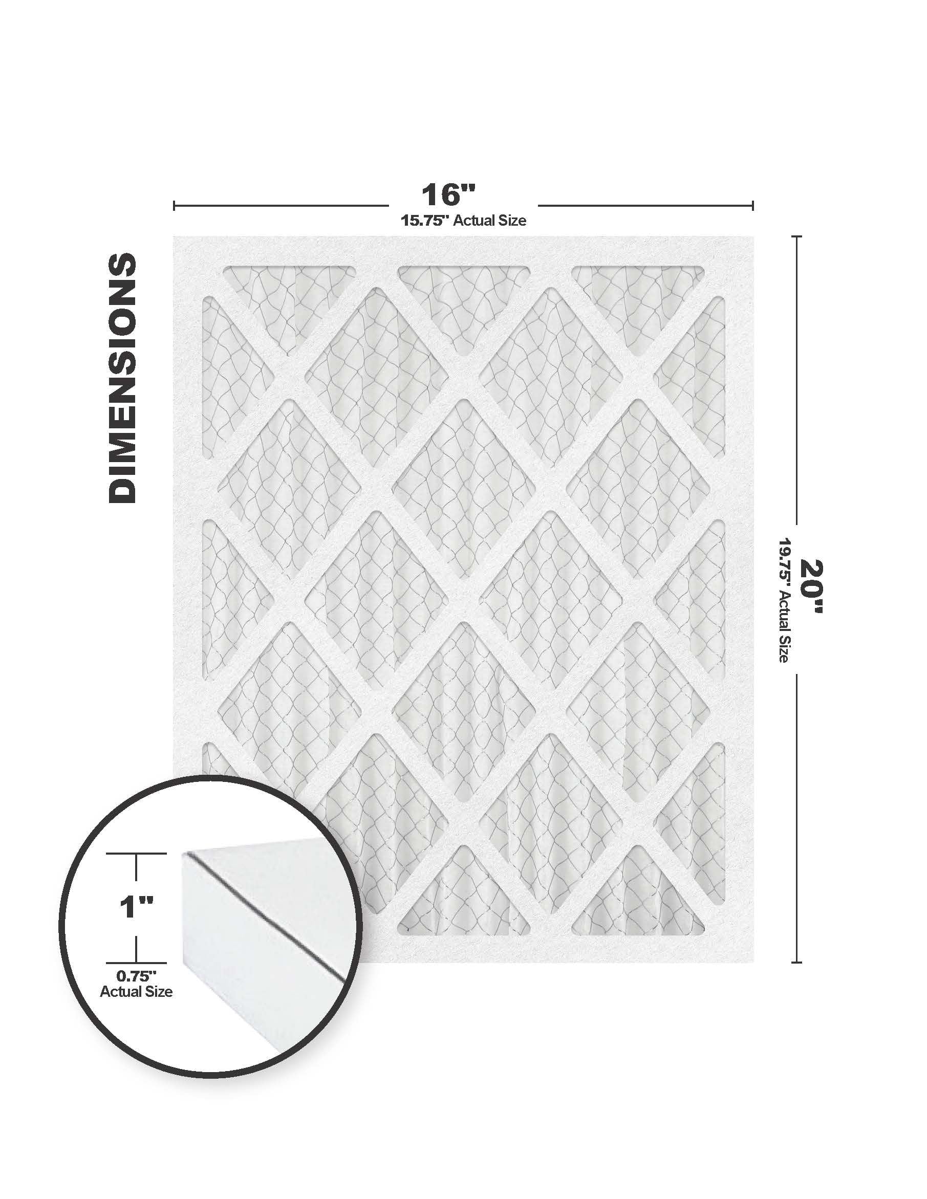 Accumulair Gold 16x20x1 MERV 8 Air Filter (4 Pack)
