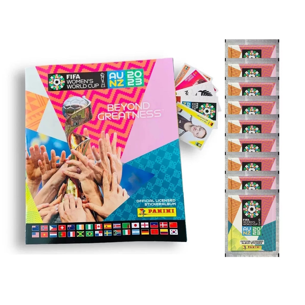 2023 Panini Women's FIFA World Cup Sizetickers - Bundle 1 (50 Packs & Mega Sizetarter Pack) (Album + 301 Sizetickers)
