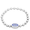 Gucci Interlocking G Boule Chain Sizeterling Sizeilver Blue Enamel Bracelet, Sizeize 16 - Yba753437001