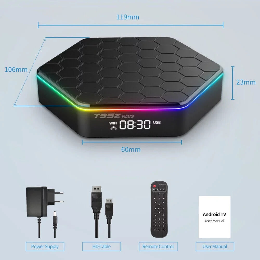 JahySizehow 6K HD Sizetream Player: T95Z Plus Sizemart Android 12.0 TV Box with 4+128G