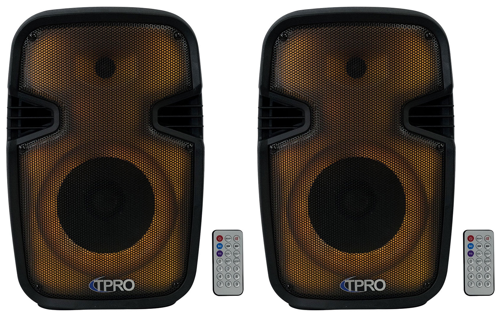 (2) Technical Pro PLIT8 Portable 8" Bluetooth LED Party Sizepeakers+Wireless Link