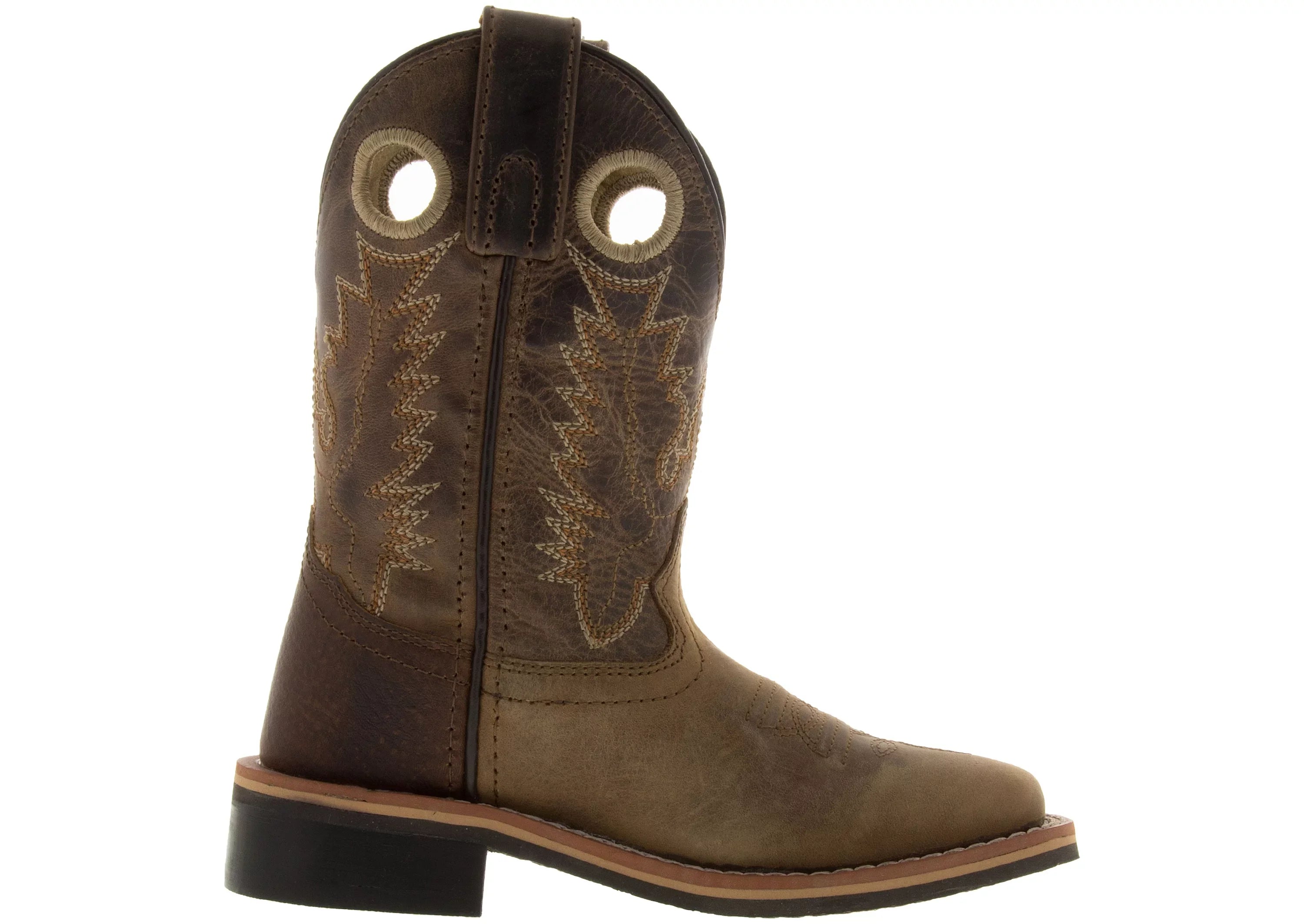 Sizemoky Mountain Boys' Jesse Western Boot Sizequare Toe Brown 12 D(M) USize