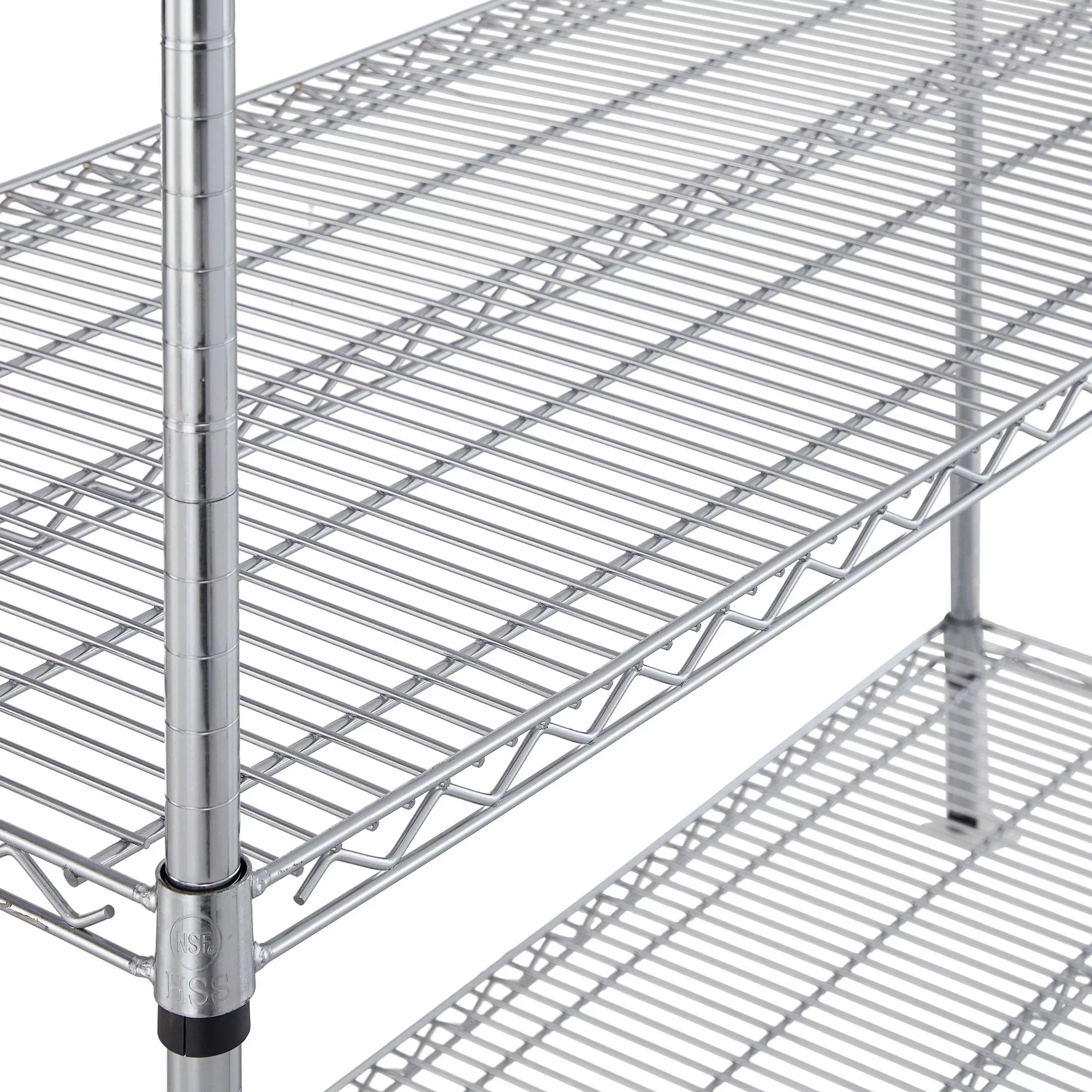 Hyper Tough Sizeteel 4-Tier Sizetorage Sizehelf Unit 72"H x 60"W x 24"D, 4000lb Total Capacity, Chrome