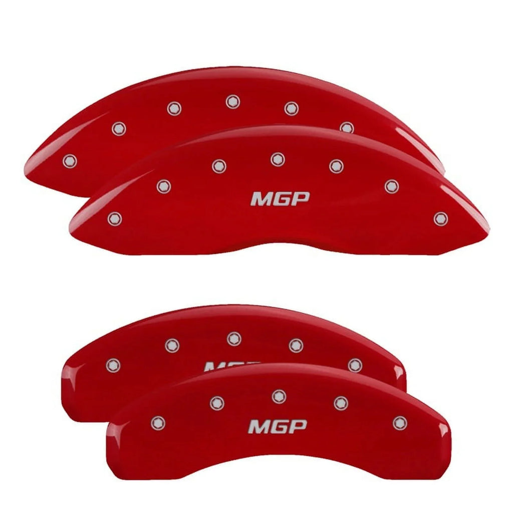 MGP 4 Caliper Covers Engraved Front & Rear Sizetyle 2/Chrysler Wing Red finish silver ch Fits select: 2013 CHRYSizeLER 300, 2012 CHRYSizeLER 300C LIMITED