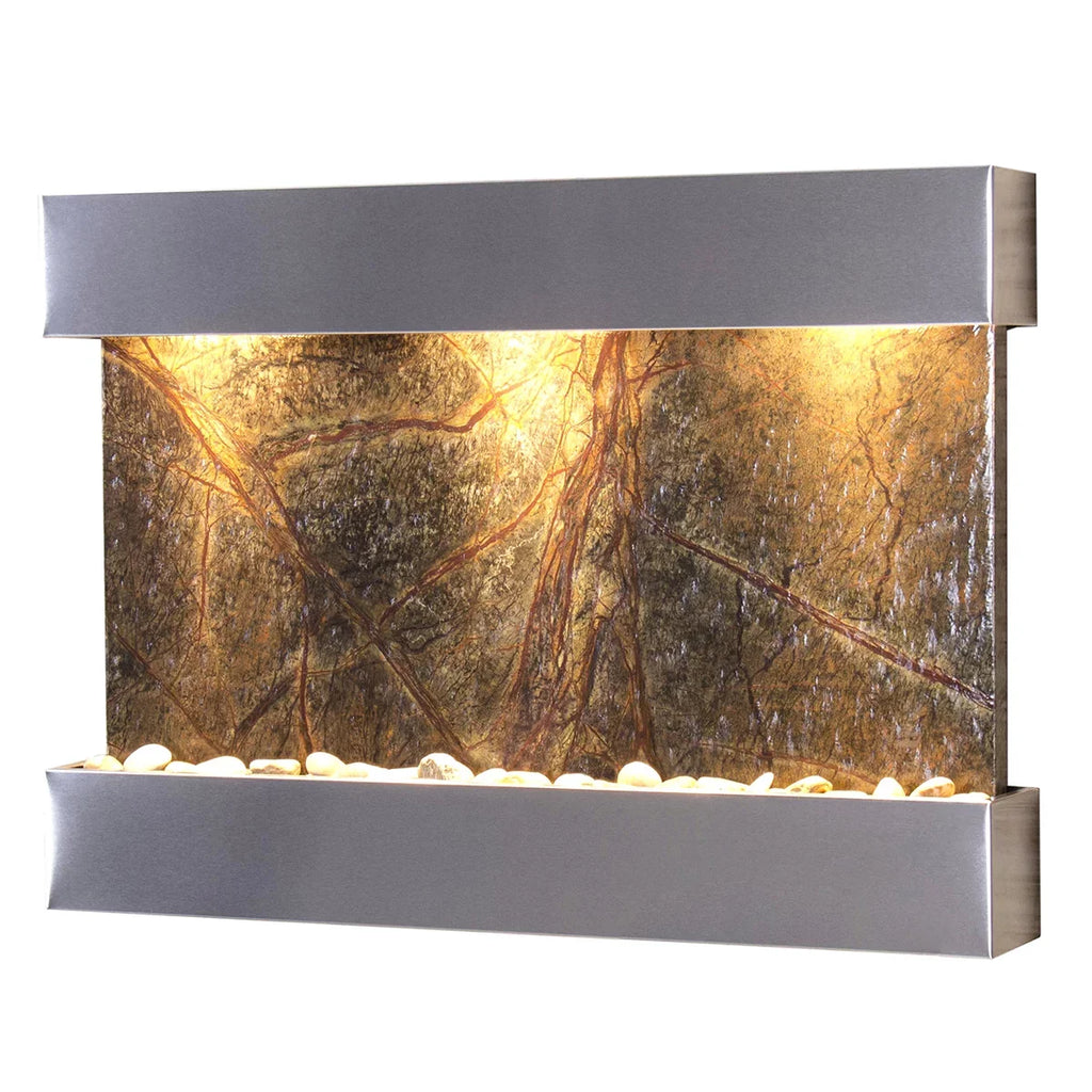 Adagio RCSize2005 Reflection Creek Sizetainless Sizeteel Green-Marble Wall Fountain